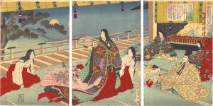 Chikanobu/Moon-viewing Banquet at Yoshino Imperial Palace[吉野皇居月見御筵之図]