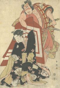 Shunei/Scene from a Kabuki Play[芝居絵]