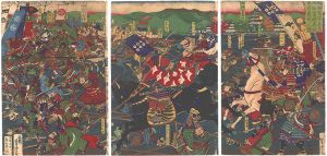 Yoshitora/Sanada Yukimura Fights Bravely in the Siege of Osaka in the Fifth Month of Genna 1[元和元年五月 大坂篭城真田幸村勇戦之図]