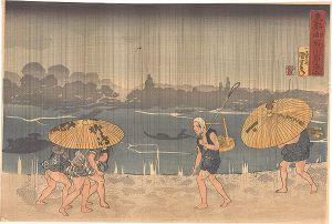 Kuniyoshi/View of Onmaya Embankment in the Eastern Capital【Reproduction】[東都御厩川岸之図 【復刻版】]