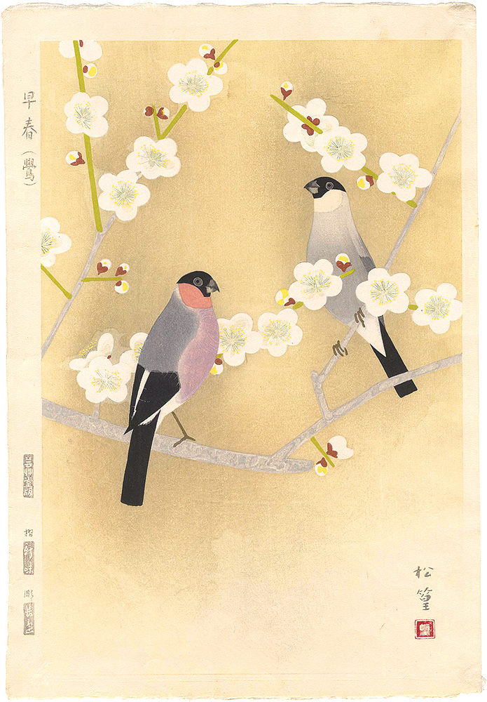Uemura Shoko “Early Spring (Bullfinch)”／