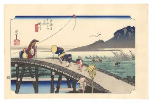 Hiroshige I/Fifty-three Stations of the Tokaido Road / Kakegawa: View of Akiba Mountain 【Reproduction】[東海道五拾三次之内　掛川 秋葉山遠望【復刻版】]