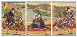Yoshitora/The Shining Prince's Excursion / The Three Musical Instruments on Asazumabune[光君遊覧之内　浅妻船の三曲]