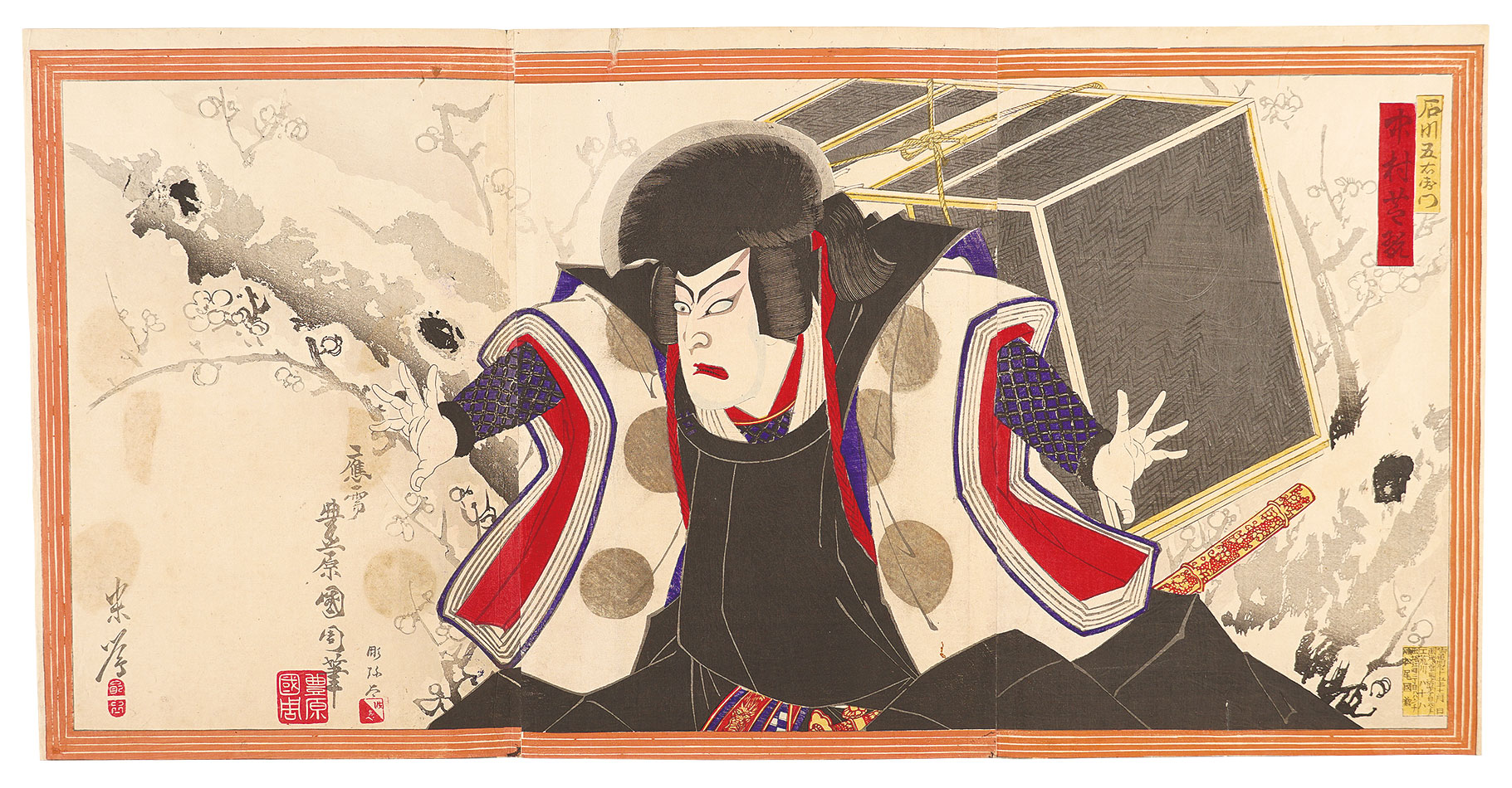 Kunichika “Kabuki Play: Ishikawa-zome Tomoe no Shiranami”／