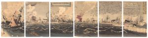 Kokunimasa/Sino-Japanese Naval Battles: Illustration of the Great Victory of the Imperial Navy at the Great Pitched Battle off Takushan[日清海戦大孤山沖大激戦大日本海軍大勝利之図]