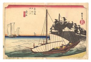 Hiroshige I/Fifty-three Stations of the Tokaido / Kuwana: Shichiri Crossing[東海道五拾三次之内　桑名 七里渡口]
