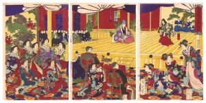Chikanobu/No Play at the Temporary Imperial Palace, Aoyama[青山仮皇居御能ノ図]