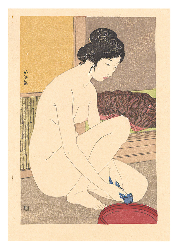 Hashiguchi Goyo “Woman at the Bath 【Reproduction】”／