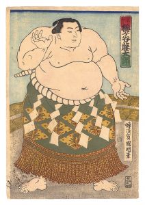Kuniaki II/Sumo-e / Onomatsu Wasuke from Choshu[相撲絵　長州 梅ヶ谷藤太郎]