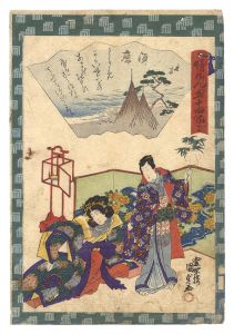 Kunisada II/Traces of Genji in Fifty-four Chapters / No. 12: Suma[俤源氏五十四帖　十二 須磨]