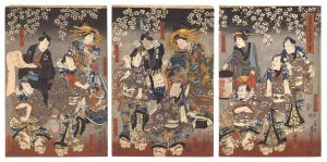 Toyokuni III/Seven Sailors on the Takao-maru[高尾丸船子之七人集]
