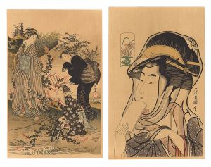 Shunman, Eisho/The Six Jewel Rivers / Woman wearing a hood【Reproduction】[六玉川（中)・頭巾を被る女【復刻版】]