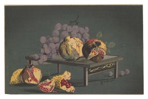 Kiyochika/Pomegranate and Grape[柘榴に葡萄]