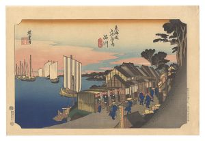 Hiroshige I/The Fifty-Three Stations of the Tokaido (Hoeido Edition) / Shinagawa: Sunrise 【Reproduction】[東海道五十三次（保永堂版）　品川 日之出【復刻版】]