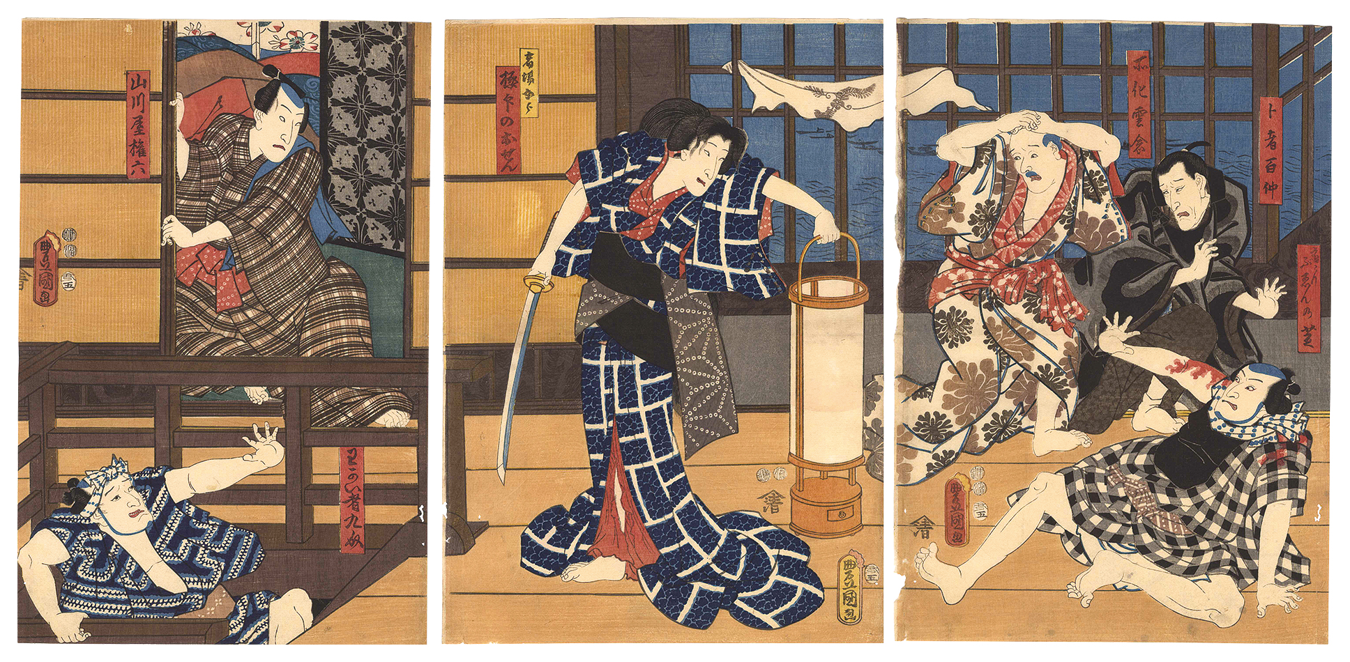 Toyokuni III “Kabuki Play: Sono Na Nomi Karigane-zome”／