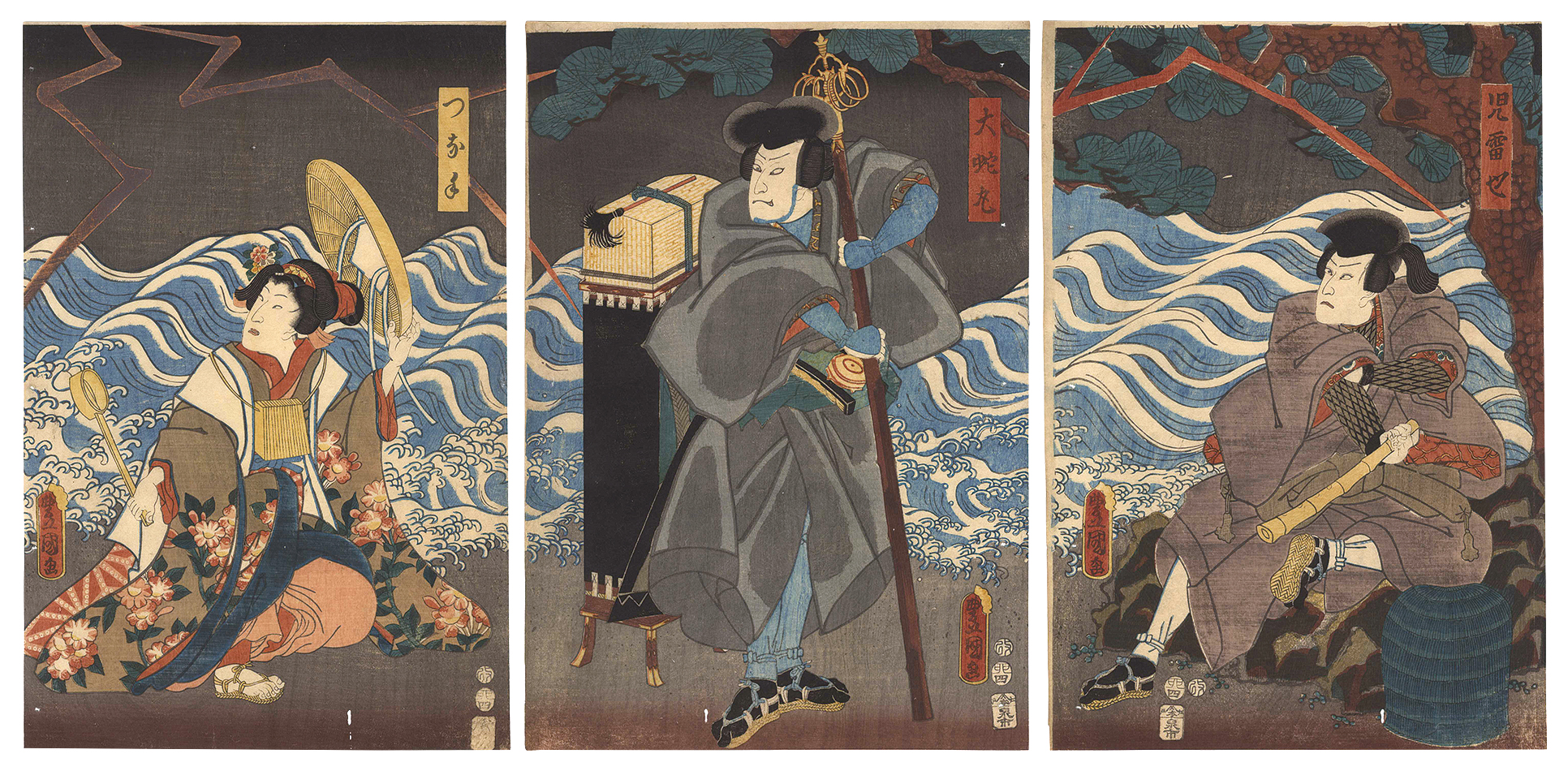 Toyokuni III “Kabuki Play: Jiraiya Gonichi Monogatari”／