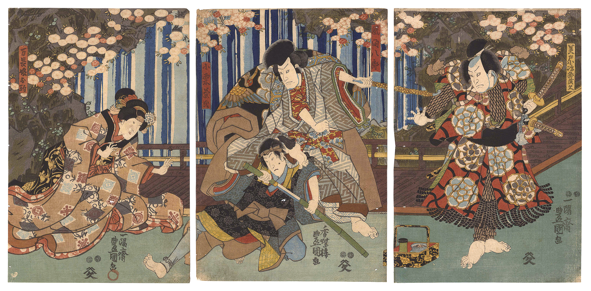 Toyokuni III “Kabuki Play: Sekai no Hana Oguri Gaiden”／