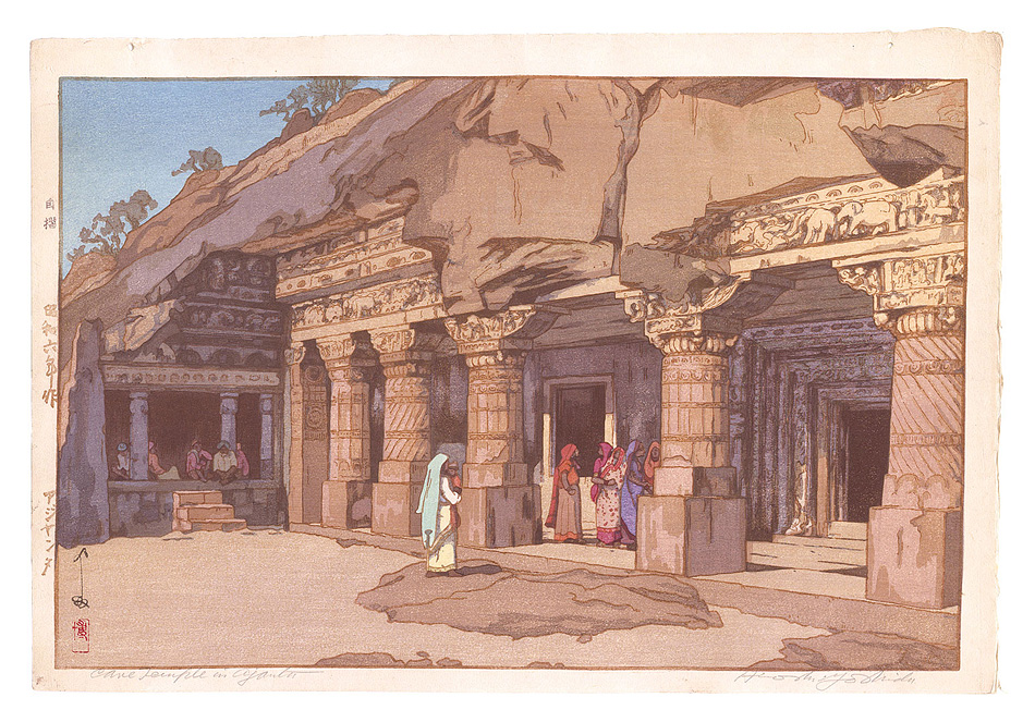Yoshida Hiroshi “The Cave Temple at Ajanta”／