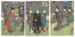 Kuniyoshi/A Crowd Visiting Senso-ji Temple[浅草寺奥山群集の図]
