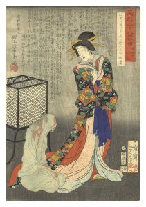Yoshitoshi/Heroes for the Twenty-eight Lunar Lodges, with Poems / Dakki no Ohyaku[英名二十八衆句　姐妃の於百]