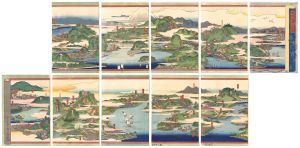 Hiroshige II/The Fifty-Three Stations of the Tokaido at a Glance[東海道五十三次一覧]