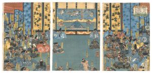 Yoshitora/Minamoto Yoritomo and His Retainers Make Plans to Attack Oshu Province[奥州秀衡の息男泰衡鎌倉の命に背きしかば則誅伐あるべしとて・・・]