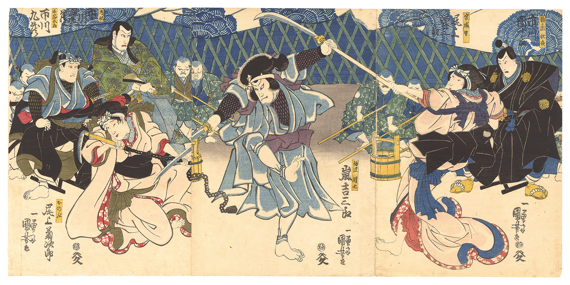Kuniyoshi “Kabuki Play: Iwao no Hana Nami no Shiraishi”／