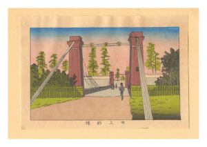 Yasuji,Tankei/True Pictures of Famous Places of Tokyo (Tokyo shinga meisho zukai) / Suspension Bridge at Fukiage【Reproduction】[東京真画名所図解　吹上釣橋【復刻版】]