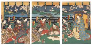 <strong>Toyokuni III</strong><br>Scene from a Kabuki Play