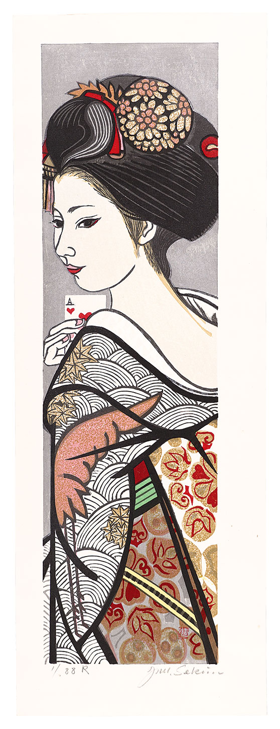 Sekino Junichiro “Twelve Months of Maiko / November: Playing Cards”／