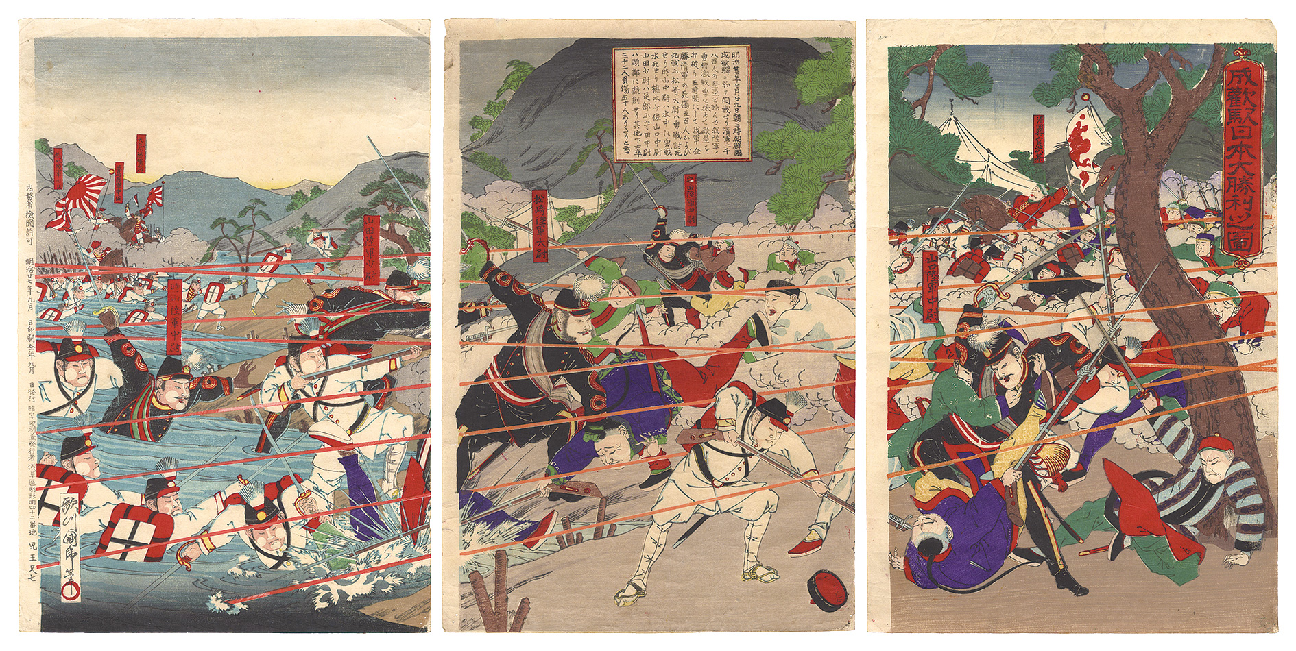 Kunitora II “Japan's Great Victory in the Battle of Seonghwan”／