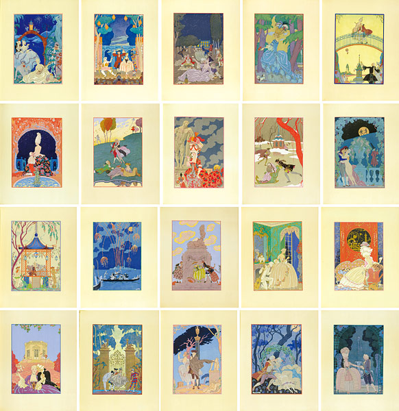 ジョルジュ・バルビエ 雅なる宴 1928年 版画 仏）雅なる宴 Fetes Galantes(ジョルジュ・バルビエ画／Paul