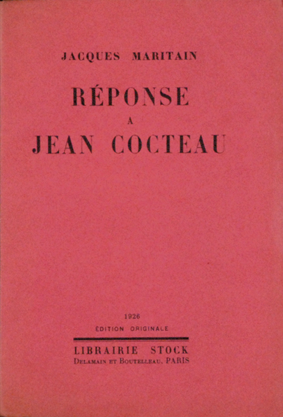 ｢[仏]コクトーへ　Réponse a Jean Cocteau　｣ジャック・マリタン　Jacques Maritain／