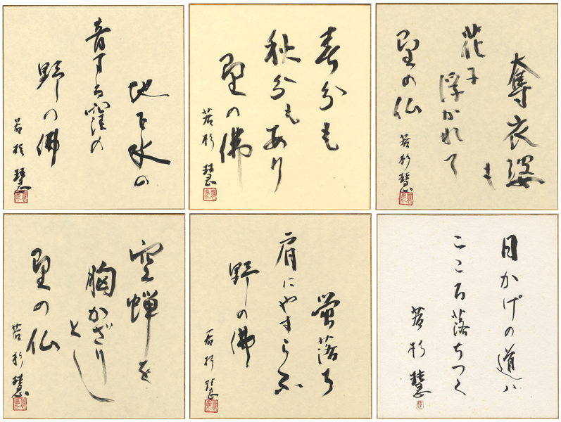 ｢若杉慧 自筆色紙｣／