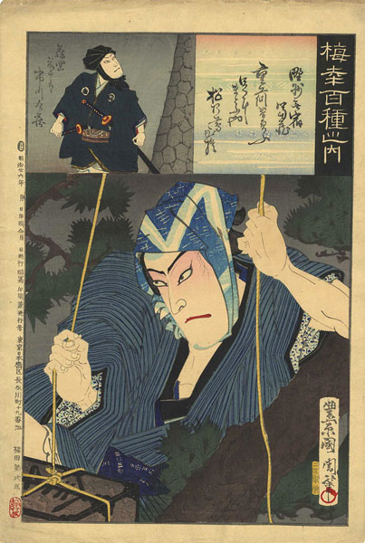 Kunichika “100 Roles of Baiko / Tomizo the vagrant”／