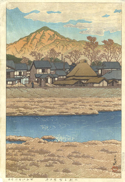 Kawase Hasui “Collection of Scenic Views of Japan II, Kansai Edition / Winter in Kamigamo, Kyoto”／