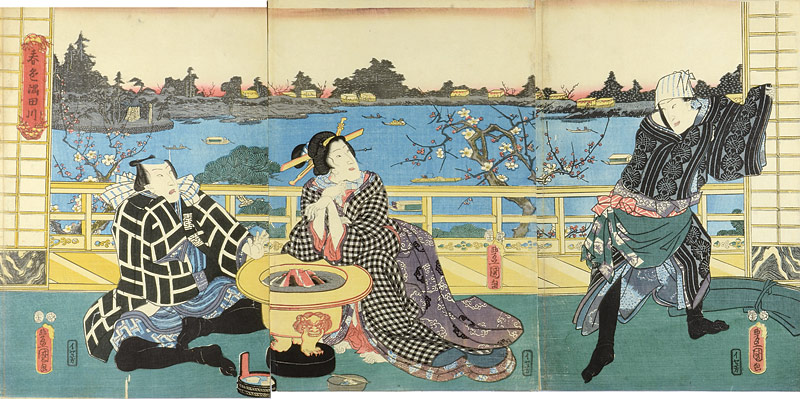 Toyokuni III “Sumida River in Spring”／