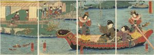 Kuniyoshi/Beauties in Dragon Boat[准漢舩遊び]