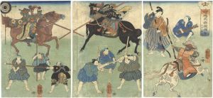 Kuniyoshi/The Exercise of Matial Arts by Children / Spring[四ッ廼民稚模様　春]