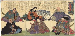 Kuniyoshi/Group of Six Selected Warrior-poets[見立武者六歌仙]
