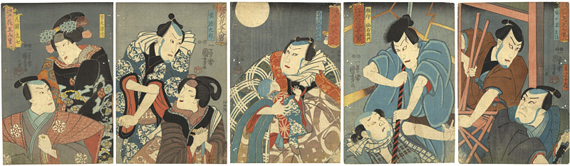 Kuniyoshi “Flowers of Edo: Five Otokodate”／
