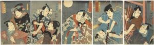 Kuniyoshi/Flowers of Edo: Five Otokodate[江戸花五人男]