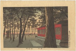 Kiyochika/Pictures of Famous Places in Tokyo / Dawn at Yakumo Shrine, Kanda[東京名所図　神田八雲神社暁]