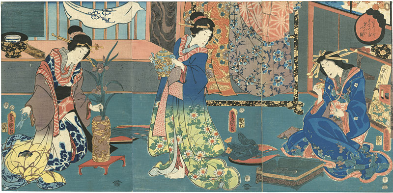 Toyokuni III “3 Beauties”／