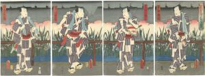 <strong>Toyokuni III</strong><br>Kabuki Play: Kutsuwa......
