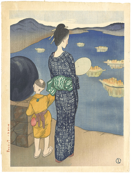 Takehisa Yumeji “Six Views of Nagasaki / Toro-nagashi”／