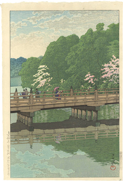 Kawase Hasui “Benkei Bridge, Akasaka”／
