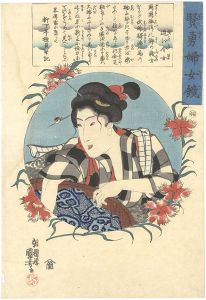 Kuniyoshi/Mirror of Women of Wisdom and Courage / Okane from Omi[賢勇婦女鏡　近江令女]