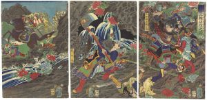 Yoshitoshi/Toyotomi Hideyoshi's Troops Fighting in Korea[豊臣三韓征伐之図]