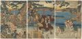 <strong>Sadahide</strong><br>Yoshitsune and Benkei Escaping......